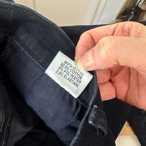 J Brand Crop Raw Hem Mid Rise Super Skinny Dark Blue Mercy Distressed Jeans 27 - Picture 11 of 14